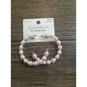 Sugarfix By Baublebar Faux Pink Pearl Hoop Fashion